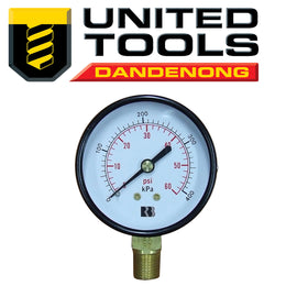 Quality Compressor Pressure Gauge 63mm 0-60 psi (400kpa) 1/4 bsp Bottom mount P/n 1612730