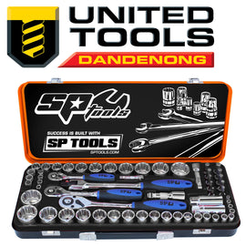 SP 1/4"DR, 3/8"DR & 1/2"DR SOCKET SET - 12PT METRIC/SAE - 59PC P/n SP20280 inc free delivery