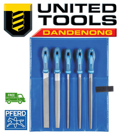 PFERD 5PC 2nd CUT FILE SET  IN ROLL CASE P/N 11801542 INC FREE DELIVERY