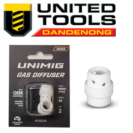 UNIMIG BINZEL STYLE GAS DIFFUSER TO SUIT MB OR SB 24 P/N PCGD24