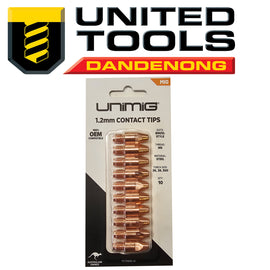 UNIMIG BINZEL STYLE CONTACT TIPS 1.2MM PACK OF 10 P/n PCT0005-12
