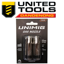 UNIMIG BINZEL STYLE  GAS SHROUD PACK OF 2 P/n PGN24CON