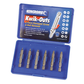 KINCROME KWIK-OUTS DAMAGED SCREW & BOLT REMOVER 6 PIECE P/N K12001
