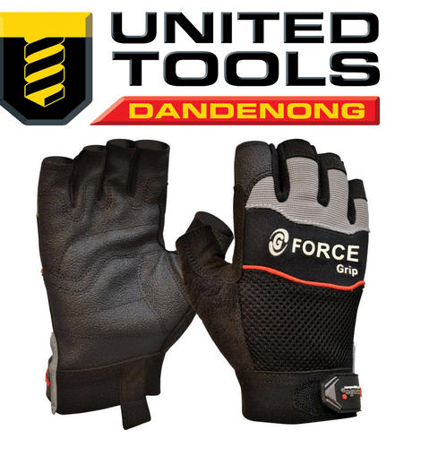 G-Force 'Grip' Fingerless Mechanics Gloves P/n GMF117-10